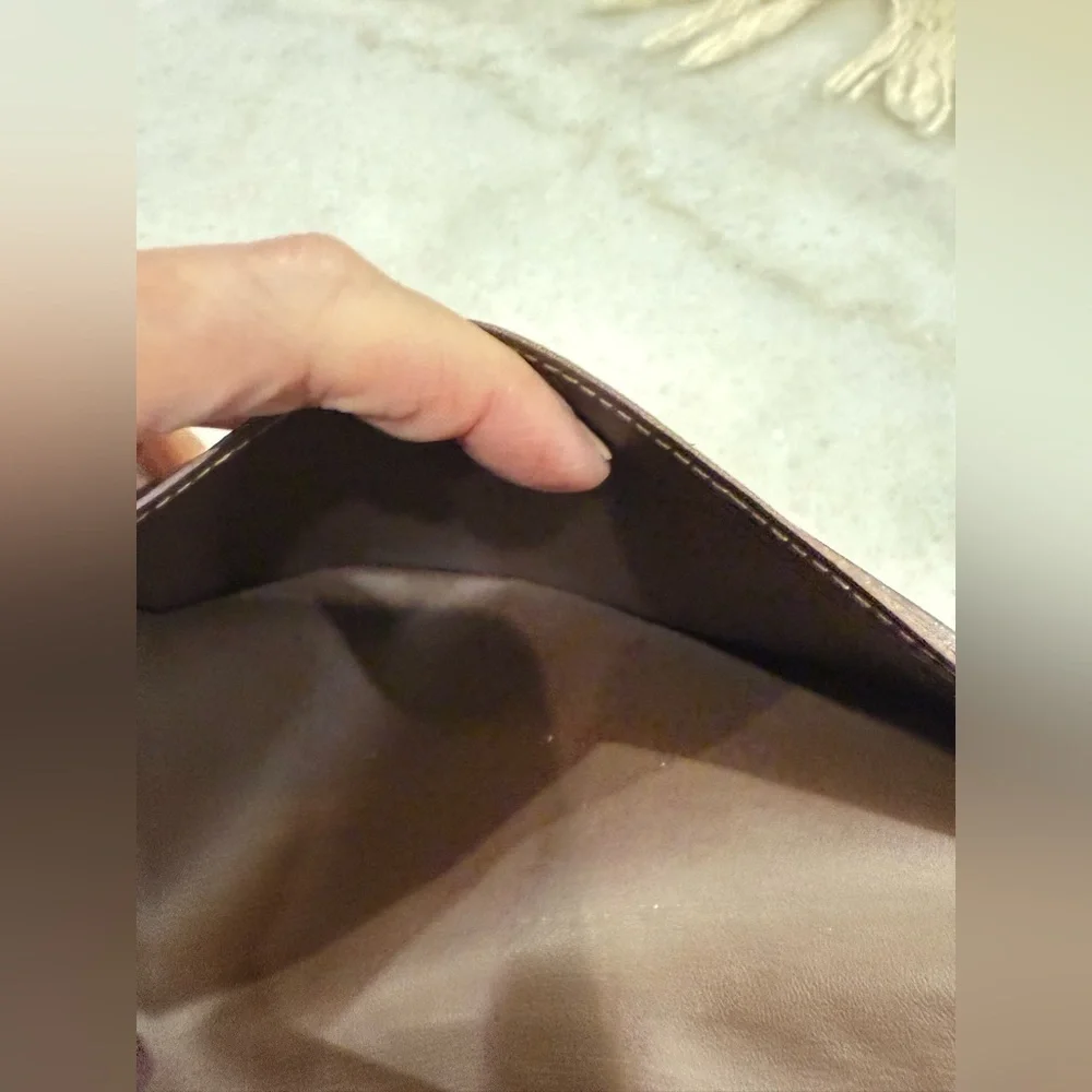 Louis Vuitton Brazza wallet in brown checkerboard print leather